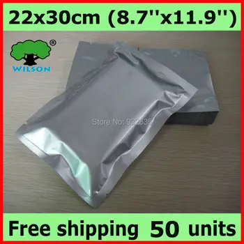 Сумка из алюминиевой фольги размером 8,7 x 12 дюймов (22 x 30 см), сумка из майлара, вакуумные пакеты для хранения продуктов, алюминиевые плоские сумки