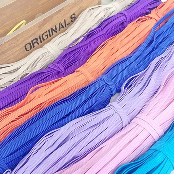 Длинная цветная плоская резинка, связывающая резинка, штаны для детской одежды шириной 6 мм и длиной 10 м