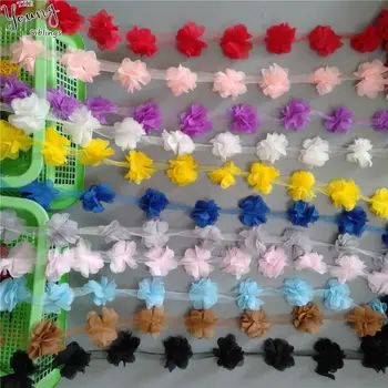Оптовые продажи 1-10 размеров полиэфирной вышивки из марли со штрих-кодом цветок DIY декоративные юбки шторы аксессуары для одежды кружева