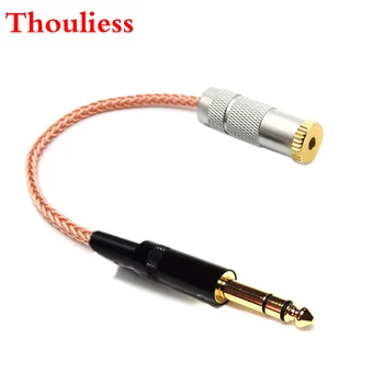 Thoulies 10 см HIFI Монокристаллический медный кабель-адаптер TRS 3pin с разъемом 6,35 мм TRRS и балансной разъемом 2,5 мм TRRS 1/4 от 6,35 до 2,5