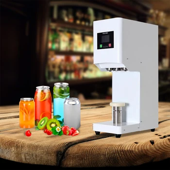 Одобренная CE Портативная машина для запайки банок для чая с пузырьками, пива из нержавеющей стали и пластиковых банок с упаковочной машиной