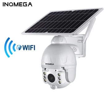 INQMEGA WIFI PTZ Солнечная Камера Видеонаблюдения Двухканальный Аудио Облачный Бильярдный Шар Инфракрасный AI PIR Обнаружение Cloud CCTV