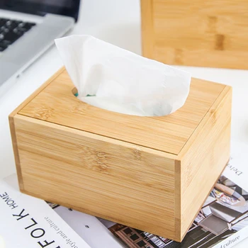 Бамбуковая коробка для салфеток для дома, ресторана, рабочего стола, офиса, домашнего хранения бумажных полотенец, съемный чехол для офиса простой