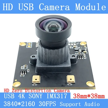 4K Нулевое Искажение Высокого Разрешения 8MP SONY IMX317 Mjpeg 30 кадров в секунду USB Модуль камеры Linux Веб-камера Для Поддержки Аудио Android Windows