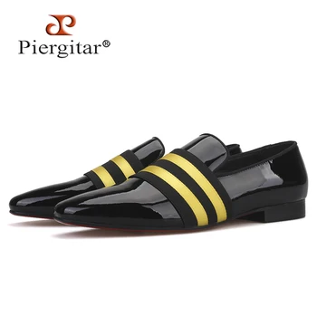 Piergitar / брендовая мужская обувь ручной работы из лакированной кожи, удобная одежда на шнуровке, мужские модельные туфли, модные вечерние мужские лоферы, большие размеры