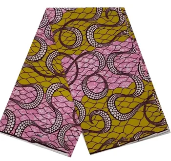 африканская ткань с восковым принтом хлопок 2023 высококачественная ткань Анкара африканский настоящий восковой принт для пошива платьев материал 100% хлопок