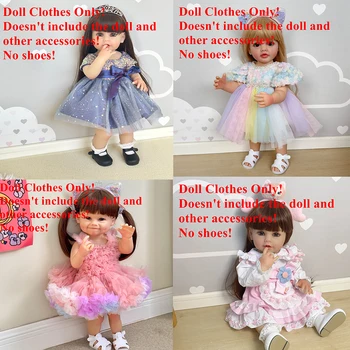 Платье для куклы Реборн 22 дюймов 55-57 см, Одежда Bebe Reborn для детей, подарок для девочек, много стилей, Кукольная одежда NPK