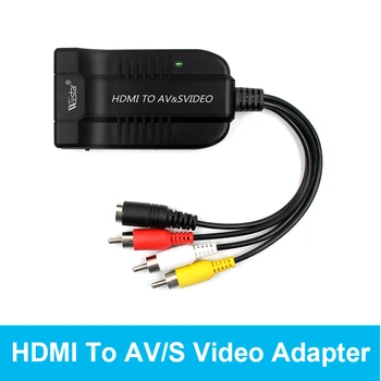 ЛУЧШЕЕ РЕШЕНИЕ VX8812 1080p HDMI для AV/S Видеоадаптера S-Video, видеоадаптера hdmi2av + s CVBS, hdmi-co для av и svido rca