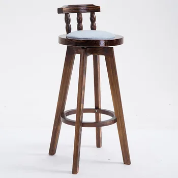 Cs3 Американские барные столы и стулья ретро комбинация высоких табуретов кофейня из цельного дерева с карбонизированным круглым столом повседневная передняя часть