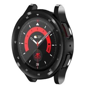 Защитный чехол для часов, совместимый с защитной пленкой для экрана SamsungGalaxy Watch 5 Pro 45 мм, Ультратонкий жесткий чехол из ТПУ 