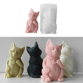 Силиконовые формы для кошек Ручной работы-Форма для украшения стола со свечами, антипригарная T8DE