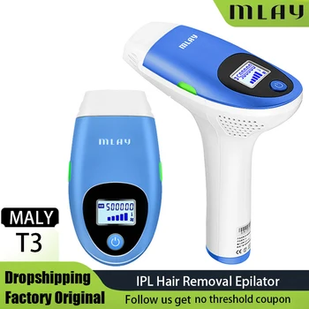 MLAY Лазерное устройство для удаления волос T3 IPL Лазерный эпилятор С 500000 вспышками Бытовая Техника Бикини для всего тела Depilador для женщин Мужчин