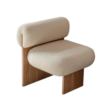 Дизайнерский одноместный стул из овечьей шерсти в скандинавском стиле, гостиная, спальня, одноместный диван, стул, мебель для спальни, стул