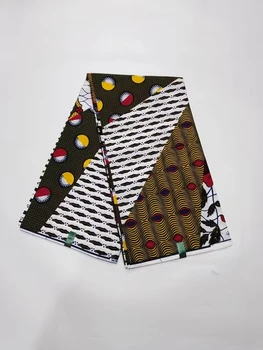 Ткань Анкара, Африканский хлопок с настоящим восковым принтом, 100% Новый Дизайн, Настоящая ткань, Африканский воск, Лоскутная ткань для платья, 6 ярдов продаж