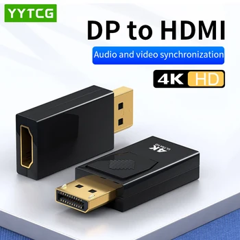 4K HD DisplayPort-HDMI-Совместимый Адаптер Видео Аудио Мужской DP-HDMI Женский HD ТВ Кабель Конвертер для Монитора Проектора