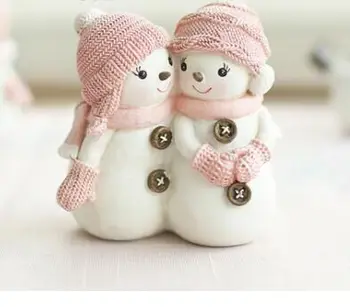 3D детская форма Рождественская пара, пара, форма для свечи в виде снеговика, силиконовая форма для мыла, кукла, рождественские подарки, форма для украшения торта