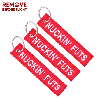Оптовая продажа Брелок для ключей Nuckin' Futs Keying Цепочки для Вышивки Брелки Цепочка для Авиационных Подарков OEM Брелок Ювелирные Изделия 100 шт./ЛОТ