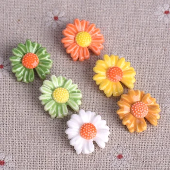 10шт Форма цветка маргаритки 18 мм керамические свободные бусины для изготовления ювелирных изделий DIY Выводы