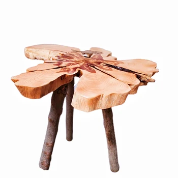 Чайный столик из массива Дерева, Натуральное дерево Кипариса, Креативный Маленький Чайный столик В форме Дивана, Приставной столик, Маленький чайный столик на Балконе, простой столик