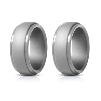 популярные Мужские Силиконовые Крутые кольца 8 мм, Женское Силиконовое Обручальное кольцо, Экологическое спортивное кольцо на открытом воздухе, серый X2 10