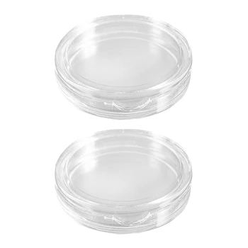 20 шт., маленькие круглые прозрачные пластиковые капсулы для монет, коробка 21 мм