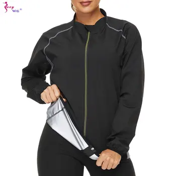 SEXYWG, куртка для сауны для женщин, топ для похудения, Формирователь тела от горячего пота, Тренировочная рубашка для фитнеса с длинным рукавом, Сжигающий жир, Тренажерный зал, Спорт