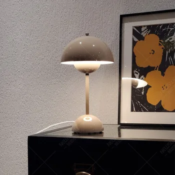 Настольная лампа Nordic Bud, USB Перезаряжаемые ночники, Светодиодная настольная лампа, защита глаз, лампа для чтения для дома/бара /кофейного декора