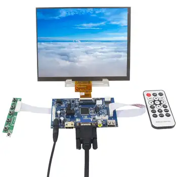 8-дюймовый IPS HJ080IA-01E 1024X768 ЖК-экран HD-MI VGA + 2AV ЖК-плата контроллера Поддерживает передачу сигнала заднего хода