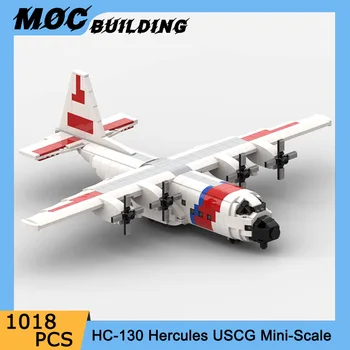 MOC Строительные блоки C-130 Hercules Транспортный самолет Мини Масштабная модель Военная коллекция Украшение игрушка детский подарок на День рождения