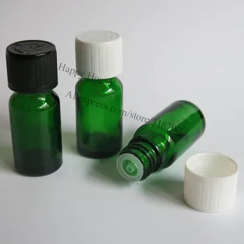 360x10 мл, бутылка эфирного масла из зеленого стекла с крышкой, защищающей от детей, 10 куб. см, пустой стеклянный контейнер для эфирного масла