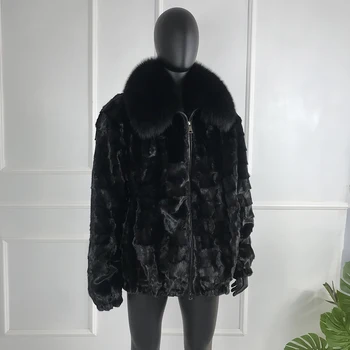 Зимняя мужская шуба из натурального меха, Норковая куртка средней длины, пальто из натурального меха, теплые роскошные куртки для мужчин, пальто