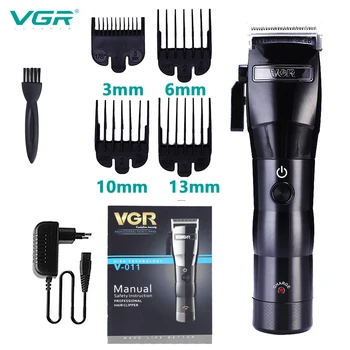 VGR, регулируемая беспроводная машинка для стрижки волос для мужчин, Электрический Триммер для волос, перезаряжаемая мощная машинка для стрижки волос, профессиональная