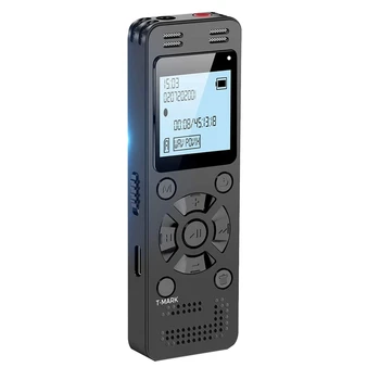 Аудиомагнитофон объемом 32 ГБ для лекций, собраний, записывающее устройство с голосовой активацией, Аудиомагнитофон с воспроизведением, пароль