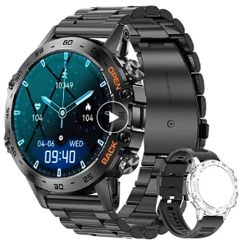 для Samsung Galaxy A32 A12 A51 A52 A72 Смарт-часы Мужские с сенсорным экраном для звонков, водонепроницаемые часы для измерения артериального давления и сердечного ритма