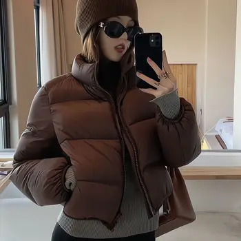 2023 новый зимний пуховик, женская корейская версия, утолщенная одежда для хлеба, короткая куртка, теплое свободное пальто