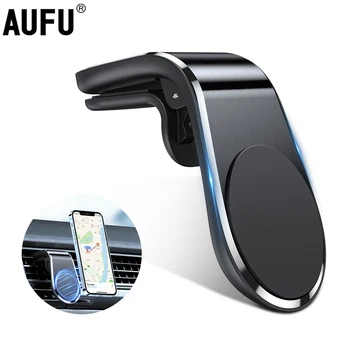 Магнитный автомобильный держатель для телефона AUFU L-типа, подставка для мобильного телефона, поддержка GPS смартфона для iPhone 13 12 Huawei Xiaomi Redmi Samsung
