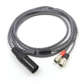 Аудиокабель 2.5/3.5/4.4/ 4pin XLR Сбалансированный кабель для обновления наушников Монокристаллический Посеребренный шнур для наушников для динамиков Mr