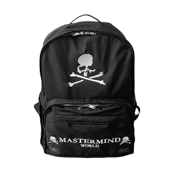 Мужская повседневная сумка с вышивкой черепа в стиле хип-хоп MMJ, 15-дюймовый Компьютерный рюкзак Большой емкости, Индивидуальная школьная сумка для студентов