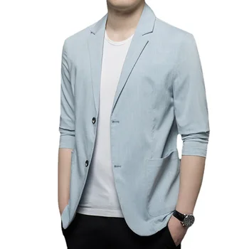Z404-2023 Костюм мужская одежда осенние сенсорные костюмы мужская корейская версия тонкий Одиночный Западный деловой повседневный Западный сервис мужчины