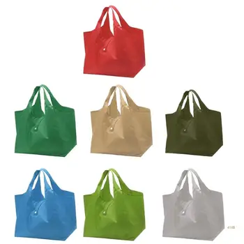 41XB Портативная хозяйственная сумка с ручкой, Складная продуктовая сумка, принадлежности для покупок, коллекция продуктов для путешествий