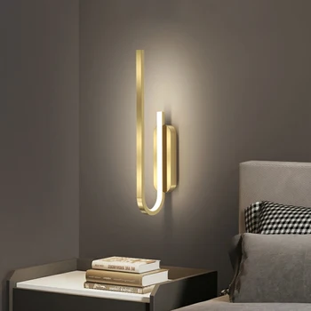 Креативный настенный светильник в скандинавском стиле, светодиодный роскошный настенный светильник для гостиной, фоновое украшение стен, прикроватные светильники для спальни