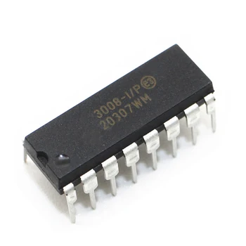 Микросхема MCP3008-I/P MCP3008, 8-канальные 10-разрядные аналого-цифровые преобразователи SPI, совместимые с макетной платой IC (1 шт.)