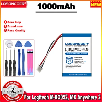 1000 мАч 533-000088, 910-004362, 910-004374 AHB303450 Для Logitech M-RO052, MX Anywhere 2, MX Master Mouse Touchpad T650 Аккумулятор