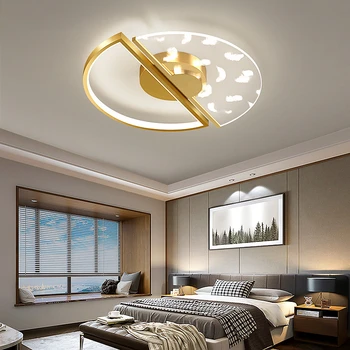 Роскошный потолочный светильник из Скандинавского металла, Креативный потолочный светильник Lihgt, ресторан, Золотая лампа для гостиной, балкон