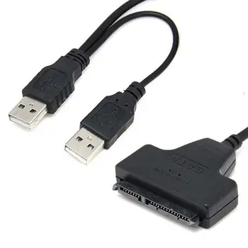Новый USB 2,0-2,5 дюймов 22 7 + 15 Serial ATA SATA 2,0 HDD/SSD TAT USB Адаптер Конвертер TAT в USB Кабельный адаптер SSD 젠더