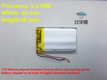 (10 шт./лот) 523048 литий-ионный полимерный аккумулятор емкостью 800 мАч, качество товара сертифицировано CE FCC ROHS