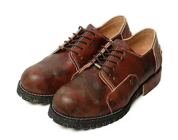 Уличная обувь Martin ручной работы в английском стиле, мужская обувь из натуральной кожи, повседневная обувь с круглым носком