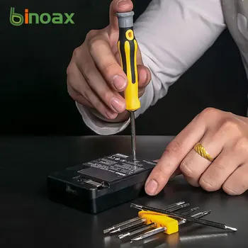 Binoax 12 в 1 Магнитная Отвертка Защита От Несанкционированного доступа Сверло Пятиугольная Отвертка Torx С Плоской Головкой Ручные Инструменты