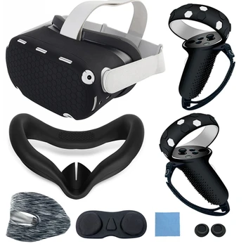 Силиконовый защитный чехол для шлема виртуальной реальности Oculus Quest, оболочка для гарнитуры Quest 2, Аксессуары для шлема виртуальной реальности