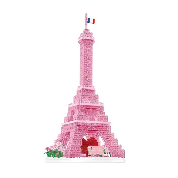 2023 Новая розовая Парижская башня, Рождественский подарок на День Святого Валентина, кавайные строительные блоки, креативные игрушки для девочек, детские странные вещи, Бесплатная доставка